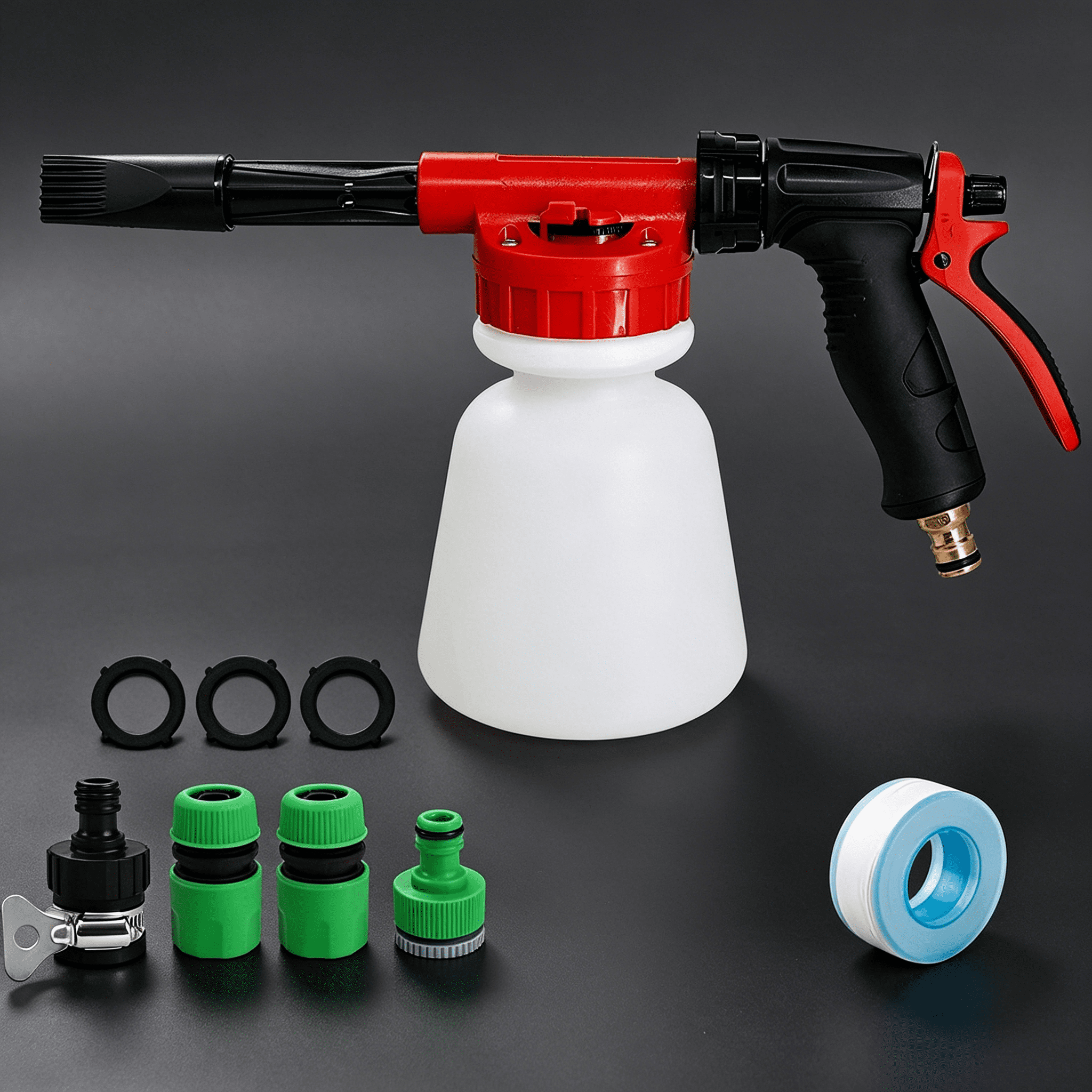 CURYMAY 2026 New Car Wash Foam Cannon Set High Pressure Washer Gun with Adjustable Nozzle for Auto Cleaning Garden Watering 11.4 Inch