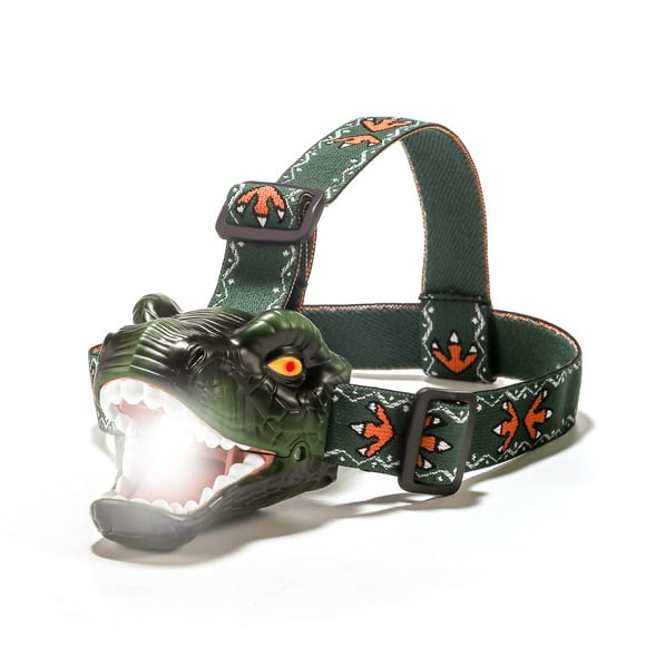 Faros delanteros Lelefa Dinosaur Kids T-Rex con 4 modos de iluminación, color verde