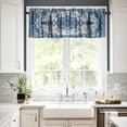 thumbnail image 4 of Vintage Boho Floral Kitchen Curtain Valance Persian Tribal Ethnic Floral Textured Pattern Abstract Curtain Valance Bedroom Home Decor 54"x18", 4 of 5