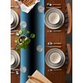 thumbnail image 2 of nqOlkjepod Blue Black Ombre Table Runner 72 Inches Long Farmhouse Dress Scarves, Modern Gradient Abstract Art Dining Tablerunner for Coffee Table/Kitchen Island/Party Décor, 18" x 72", 2 of 8