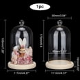 thumbnail image 6 of Glass Display Dome Cloche Glass Bell Jar with Cork Base Glass Dome Decorative Jars Display Case for Flower Plants Succulents Storage Home Christmas Party Favor Decoration 4.3x7.2 inch DIY, 6 of 9