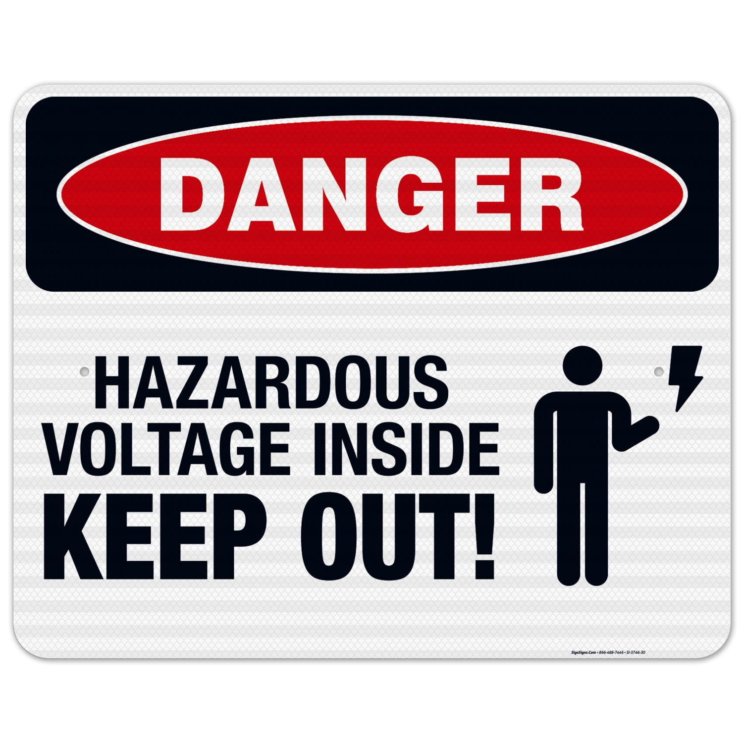 Hazardous Voltage Inside KEEP OUT Sign, OSHA Danger Sign, 24x30 ...