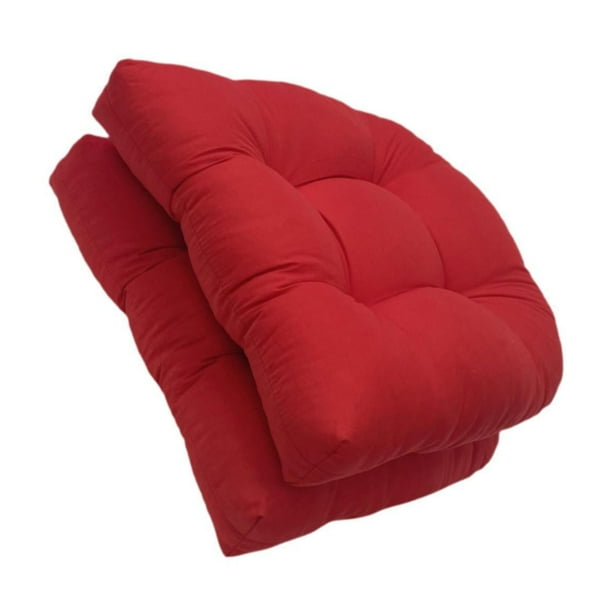 Cojín De Mimbre Para Asiento De Patio, Transpirable, Para Interior Y Exterior, Color Rojo