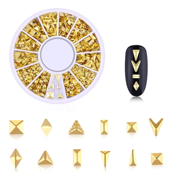 Kokovifyves 3D Nail Art Star and Moon Hollow Alloy Nail Decoration Tips Decoration Manicure Wheel