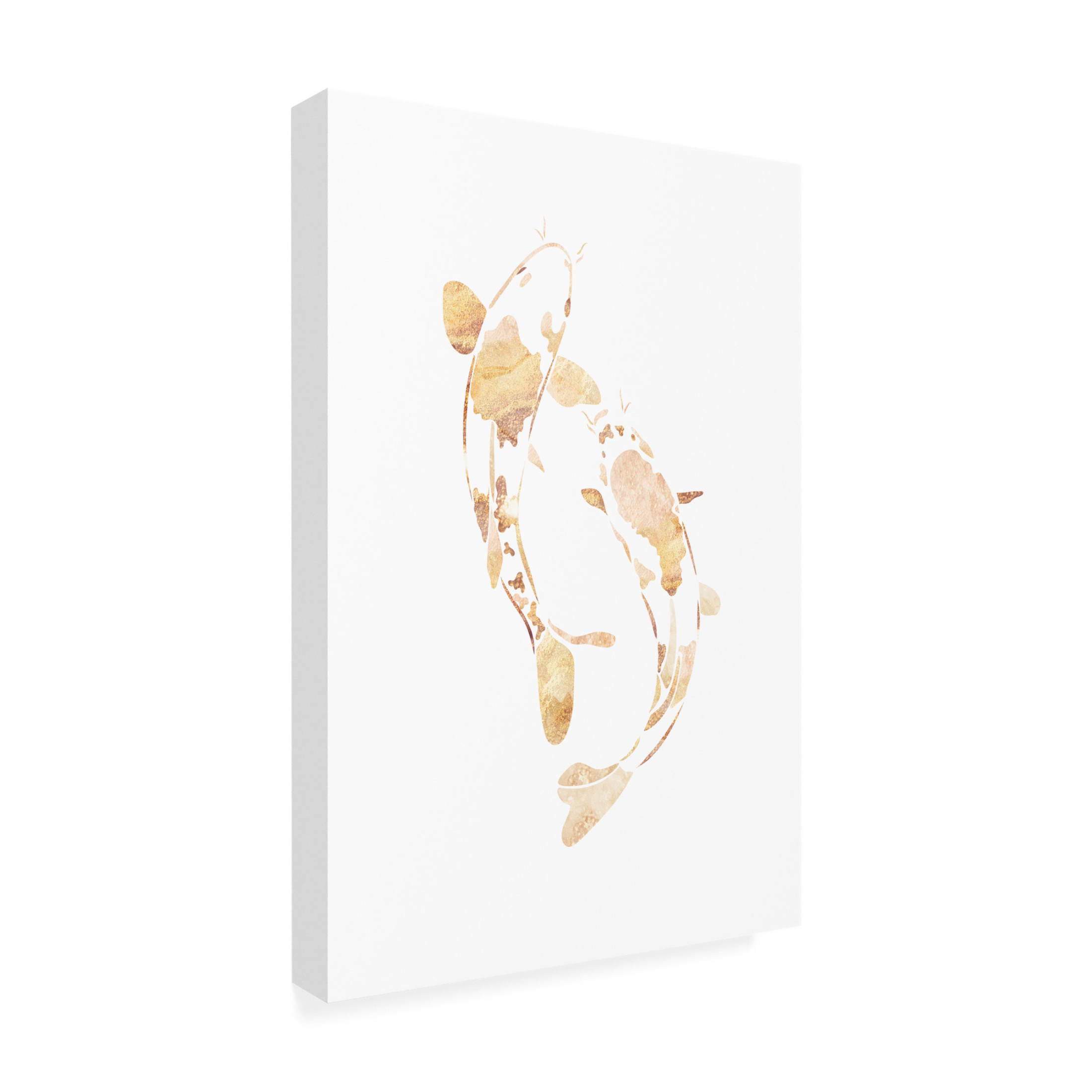 Trademark Fine Art Sarah Manovski  Gold koi fish silhouettes Canvas Wall Art