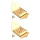 thumbnail image 4 of Yuarrent Mandolin Tailpiece Triangular Steel Stringed Coverplate Spare Part Decorative with Supply Replacement String Guitar uno 2piezas Yuarrent CBP194619, 4 of 6