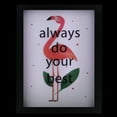 thumbnail image 3 of Northlight LED Lighted Always Do Your Best Flamingo Framed Wall Sign - 9" x 7", 3 of 4