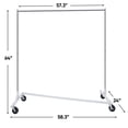 thumbnail image 2 of Heavy Duty Clothes Rack Commercial Collapsible Clothing Garment Rack on Wheels, 2 of 5