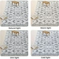 thumbnail image 2 of KILOCOCO Boho Kitchen Runner Rug 2x6 Washable Runner Rug, Soft Runners for Hallways Non Slip Printed Distressed Laundry Room Rug, Low-Pile Rug for Entryway/Bedroom/Living Room, Grey White Blue, 2 of 7