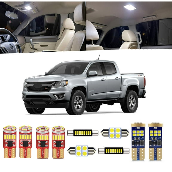 13 Piece Interior LED Lights Kit for Chevrolet Colorado 2013 2014 2015 2016 2017 2018 2019 2020 2021 2022 Interior LED Light Bulbs Package Install Tool
