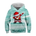 thumbnail image 5 of Sudadera con capucha con estampado gráfico de Papá Noel navideño para niños, cómoda y moderna, ropa para niños para otoño e invierno al aire libre, 5 of 5