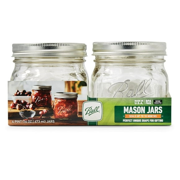 Ball Collection Elite Pint Jars, Wide Mouth