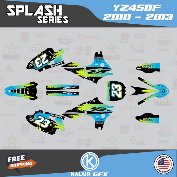 Kalair GFX Graphics Kit for Yamaha YZ450F (2010-2013) Splash Series