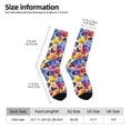 thumbnail image 5 of Yiaed The Garden Tricolor Pansy Flower Print Great elasticity Crew Socks Sports socks for Men and Women, 5 of 5
