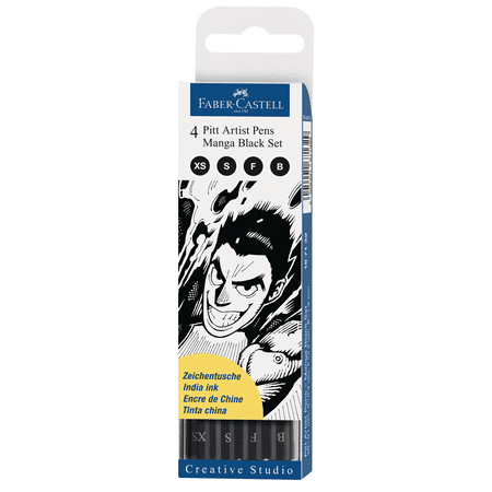 Faber-Castell PITT Artist Black Pens, Manga Set