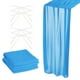 thumbnail image 1 of 2 Paquete 10 Pies Chifón Mesa Camino 28 x 120 Pulgadas Rústico Gasa Mantel Transparente Lago Azul Unique Bargains, 1 of 6
