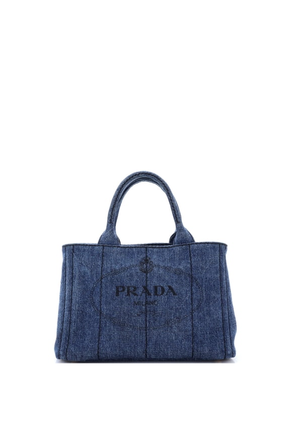 Pre-Owned Canapa Convertible Tote Denim Mini By Rebag
