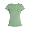 thumbnail image 3 of No Boundaries Crew Neck Tee with Short Sleeves, 1 or 3-Pack, Women’s Sizes XXS-XXL, 3 of 5