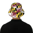 thumbnail image 6 of Flag Of Maryland Bucket Hat Stripe Beach Fisherman Hats For Women Men Reversible Double-Side-Wear With Reflective, 6 of 7