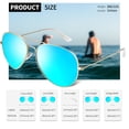 thumbnail image 4 of Gafas de sol militares retro polarizadas Joopin UV400 azul 2 unidades, 4 of 6