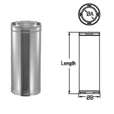 

M & G Duravent 6DP-36SSCF 6 Inch x 36 Inch Dura-Vent Dura/plus Chimney Length Inner Liner 430-alloy Stainless Stainless Outer Wall