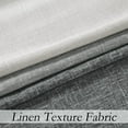 thumbnail image 5 of Uptown Home Ombre Window Curtain Panel Linen Rayon Blend Fabric Grommet Drape for Living Room/Bedroom, Cream to Gray, 40"W x 84"L, Set of 2, 5 of 6
