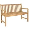 thumbnail image 3 of vidaXL Solid Teak Wood Garden Bench with Multi Colors Cushion Outdoor Seat, 3 of 40