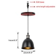 thumbnail image 2 of KAYYELAMP Two Hanging Light Pearl Black Base Black Metal Shade E26 Connection Vintage Design Pendant Lamp Replacement Downlight for Kitchen Dining Table Loft(No Bulb), 2 of 7