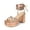 ROSE GOLD, variant on Women's Lace Up Platform Heels Rhinestone High Strappy Chunky Sandal Y2K Shoe for Club Party Date Prom