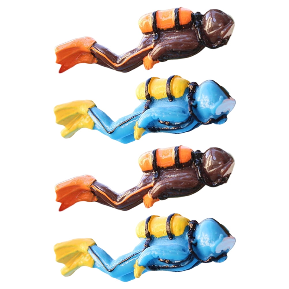 Diver Aquarium Tank Decorations Ornament Resin Toy Decor Figure