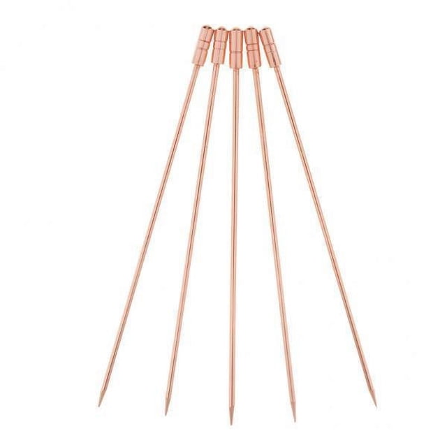 6x5 Unids/set Selecciones de Cóctel de Acero Inoxidable Palitos de Frutas de Cóctel Herramientas de Bar Cilindro- 6 piezas