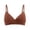 Brown, variant on Gymayou Women Low Cut V Neck Wireless Bra Adjustable Spaghetti Strap Smooth Triangle Bralette Comfort Bra Beige A