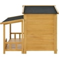 thumbnail image 2 of 47.2" Medium Wooden Dog House, Outdoor & Indoor Dog Crate, Pet Kennel with Porch, Solid Wood, Weatherproof, 2 of 5