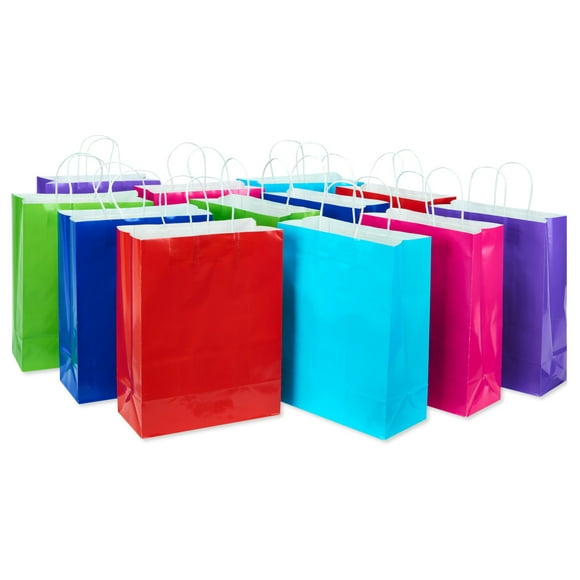 American Greetings - Grands sacs-cadeaux de 13 po, unis arc-en-ciel (12 pièces)