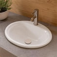 thumbnail image 1 of Pemberly Row White 21" Oval Drop In Ceramic Sink with Faucet Hole, 1 of 5