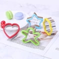 thumbnail image 2 of 4 Pcs Pochoir à Biscuits en Plastique Outils de Découpe Moule de Cuisson Forme Mignonne Colorée, 2 of 5