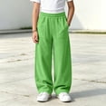 thumbnail image 6 of Nugftut Girls Sweatpants Elastic Waist Loose Wide Leg Pants with Pockets Sizes 9-10, 6 of 9