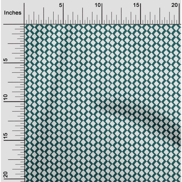 oneOone Polyester Lycra Fabric Diamond Block Print Fabric BTY 56 Inch Wide