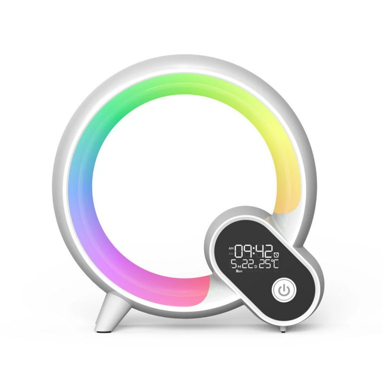 Creative Q Light Analog Sunrise Digital Display Alarm Clock Bluetooth Audio Intelligent Wake-up Q Colorful Atmosphere Light Creative Q Light Analog Sunrise Digital Display Alarm Clock Bluetooth Audio Intelligent Wake-up Q Colorful Atmosphere Light