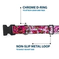 thumbnail image 5 of Buckle-Down Pet Collar, Dog Collar Plastic Buckle, Born to Blossom Pink, 16 to 23 Inches 1.5 Inch Wide, 5 of 8
