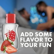 Astroglide Strawberry Flavored Water Based Lube, for Men, for Women, Condom Compatible, 2.5oz