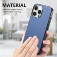 thumbnail image 5 of Dteck Case for iPhone 15 Pro Max,Slim Premium Canvas Grain PU Leather,Soft TPU Bumper,Non-Slip Anti-Scratch Shock-Absorbent,Protective Phone Cover for iPhone 15 Pro Max,Blue, 5 of 8