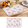 thumbnail image 6 of Red Gray Coastal Placemats Set of 12 Summer Beach Ocean Coral Conch Shell Place Mats Indoor Wipeable Table Mats Washable Cloth Dining Table Placemats for Kitchen Holiday Party Home Decor 13x19 Inch, 6 of 9