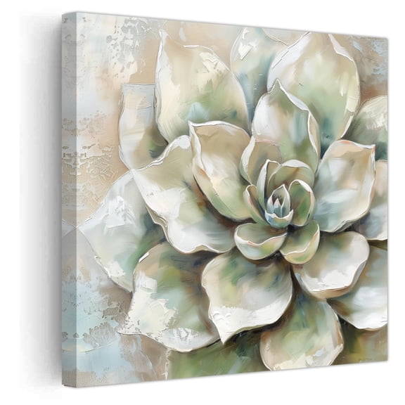 Succulent Plants Canvas Wall Art Bathroom Decor Mint Green Succulent Rustic Tropical Botanical Poster for Living Room Kitchen Wall Decor poster