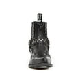 thumbnail image 3 of New Rock 7950-S9 Black Ankle Boots Western Goth Strap Skull Stud Metal 42, 3 of 6