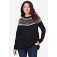 thumbnail image 2 of Roaman's Women's Plus Size Fair Isle Pullover Sweater, 2 of 4