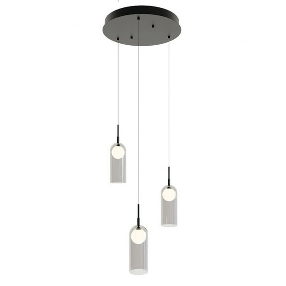 AFX Kiran 3 Light Round Pendant - Medium Base 120V - Black