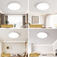 thumbnail image 4 of 6PK 12 Inch Dimmable LED Flush Mount Ceiling Light, 2700K-6500K Adjustable,24W 2880LM Modern Ultra Thin Flat Round Fixtures for Low Ceiling Bedroom Kitchen Hallway Basement Closet,White, 4 of 7