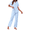 Blue Curve, variant on Women's Pajama Sets Button Down Loungewear Short Sleeve Sleepwear 2 Piece Pants Pjs Set with Pockets
