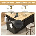 thumbnail image 6 of ChVans 59" W Kitchen Island with Drop Leaf, Rolling Kitchen Cart with Storage on Wheels, Large Island Table for Kitchen with Rubber Wood Top and Rack and Drawer, 6 of 9